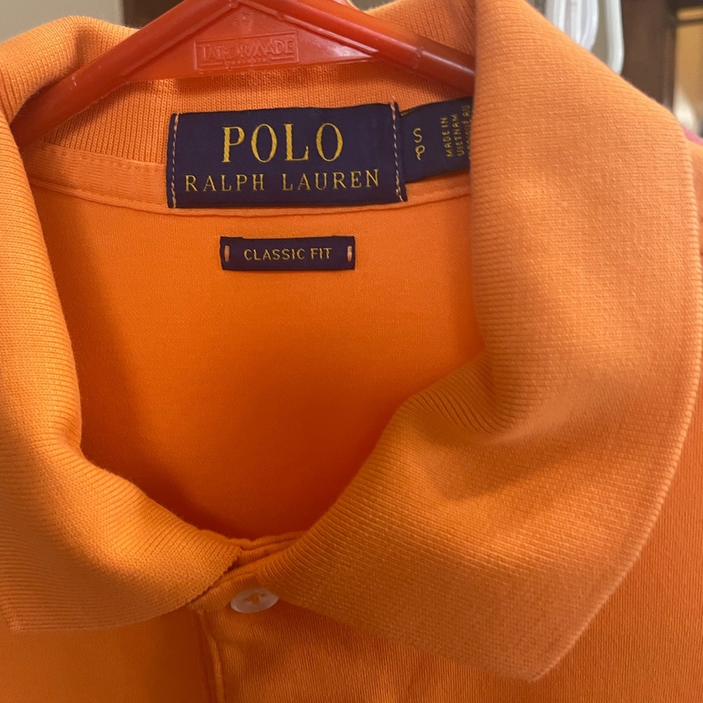 Ralph Lauren  size men  sm orange shirt . Perfect new condition.